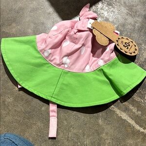 Watermelon Baby Sun Hat - Pink and Green